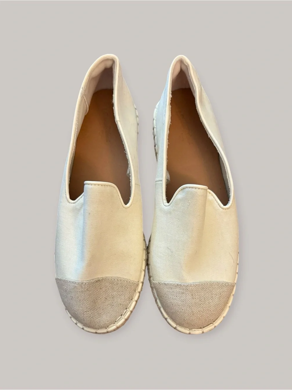 Universal Thread Cream Canvas Espadrille Slip-Ons
